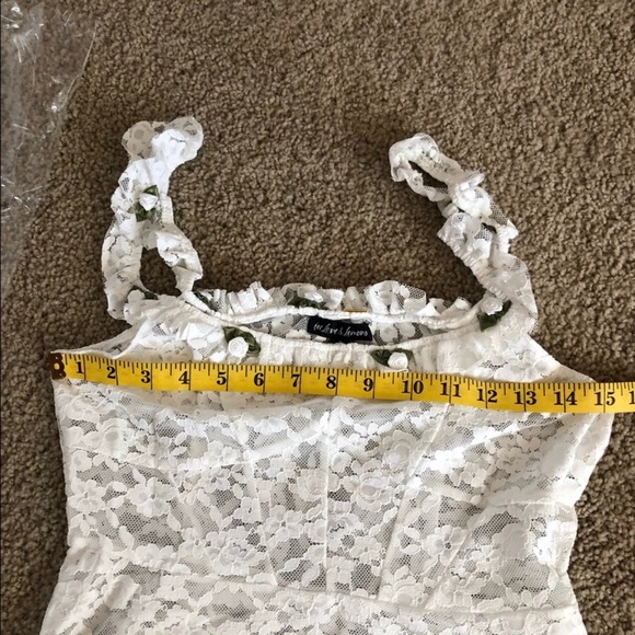 NWOT For Love&Lemons VS Floral Mini Lace Dress - Picture 5 of 6
